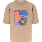 Little Cars - T-shirt - Beige - Korte Mouwen - Ronde Hals