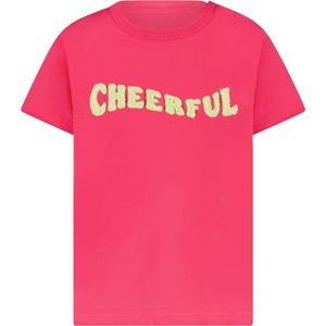 Little Cars - T-shirt - Fuchsia - Katoen met Elastaan - Korte Mouwen