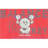 Little Cars - T-shirt - Rood - Korte Mouwen - Backprint