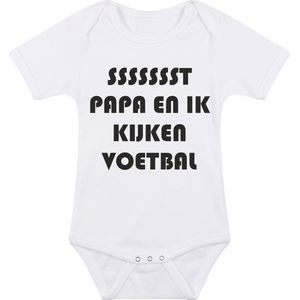 Rompertjes baby - papa en ik kijken formule 1 - baby kleding met tekst - kraamcadeau jongen - maat 80 wit