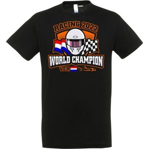T-shirt helm World Champion Racing  2022 | Max Verstappen / Red Bull Racing / Formule 1 Fan | Wereldkampioen | Zwart | maat XL