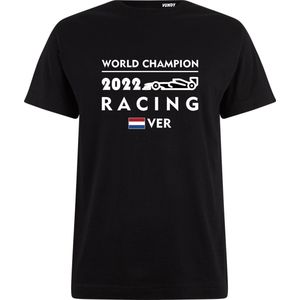 T-shirt World Champion 2022 | Max Verstappen / Red Bull Racing / Formule 1 Fan | Wereldkampioen | Zwart | maat XL