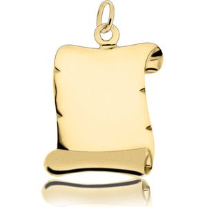 Juwelier Zwartevalk 14 karaat gouden perkamentrol hanger - 14.801.007/MAT