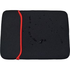 Mobigear Laptophoes geschikt voor Neopreen Laptop | Mobigear Two Way Sleeve (max 26 cm x 36 cm) Laptop hoes - Zwart / Rood