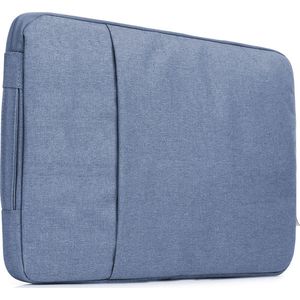 Mobigear - Laptophoes geschikt voor Laptop | Mobigear Denim Zipper Sleeve (max 31 cm x 23 cm) Laptop hoes - Marineblauw