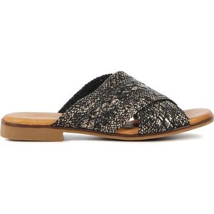 Stefano Lauran - S3107 - Slippers - Zwart - Leer