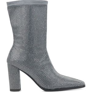 Lodi - Vetusa - Enkellaarsjes - Grijs - Stretchstof - Studs