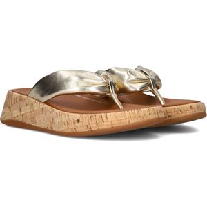 FITFLOP Hn3 Slippers - Dames - Goud - Leer - Comfortabele Slippers