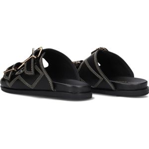 LINA LOCCHI Led 2 Band Slipper Met Stiksels Slippers - Dames - Zwart