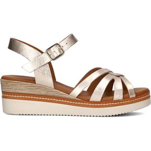 Stefano Lauran Met Knoop Sandaal Sandalen - Met Sleehak - Dames - Goud