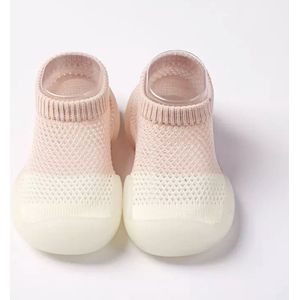 Waterschoentjes - Zwemschoentjes - Strandschoentjes van Baby-Slofje, Roze-wit maat 24/25