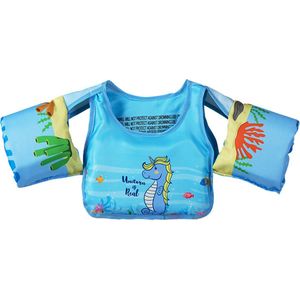 Luxe zwemvest voor kinderen - Blauw zeepaardje - 2-6 jaar - 15-25 kilo - Veilig zwemmen - Zwemband - Reddingsvest