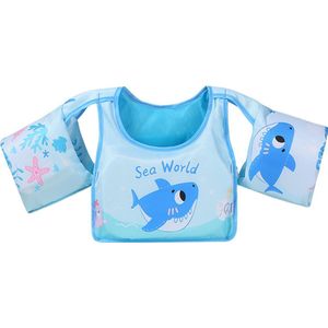 Luxe zwemvest voor kinderen - Blauw Haai - 2-6 jaar - 15-25 kilo - Veilig zwemmen - Zwemband - Reddingsvest