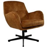 Fauteuil Cleveland - 75x73x88 - Goud/zwart - Adore/metaal