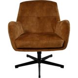 Fauteuil Cleveland - 75x73x88 - Goud/zwart - Adore/metaal