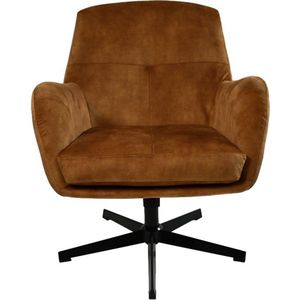 Fauteuil Cleveland - 75x73x88 - Goud/zwart - Adore/metaal