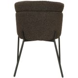 HSM Collection-Eetkamerstoel Luca S/2-57x60x81-Bruin/Zwart-Stof/Metaal