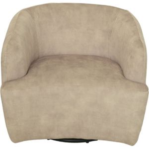 Draai fauteuil - Wit/zwart - Adore 01 - Velours/metaal