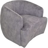 HSM Collection -draaifauteuil adore 180-80x77x71-dolfijn -stof/metaal