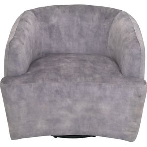 Draai fauteuil - Dolfijn grijs/zwart - Adore 180 - Velours/metaal