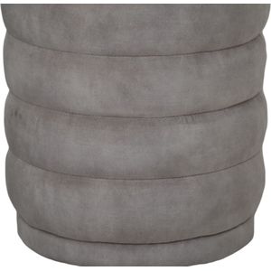 HSM Collection HSM Collection-Ronde Poef Rings-45x45x40-Wit-Stof