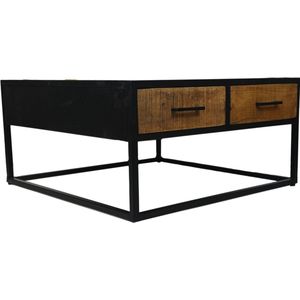 HSM Collection - Verona - Salontafel - Naturel/Zwart - Mango/Metaal