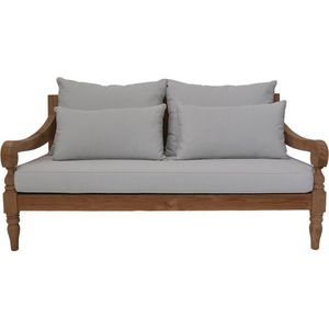 Bahama sofa 2,5-zits incl kussenset - 150x95x80 - Naturel/wit - teak