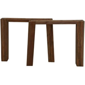 HSM Collection - George - Set van 2 Outdoor Tafelpoten - Naturel - Hout