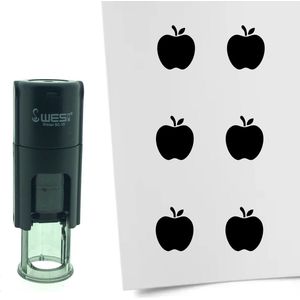 CombiCraft Stempel Appel 10mm rond - Zwarte inkt