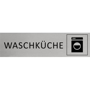 CombiCraft Aluminium Deurbordje ""Waschküche "" 165x45mm met tape