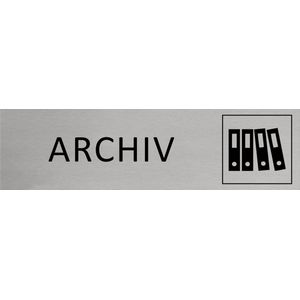 CombiCraft Aluminium Deurbordje ""Archiv "" 165x45mm met tape