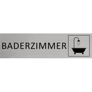 CombiCraft Aluminium Deurbordje ""Baderzimmer "" 165x45mm met tape