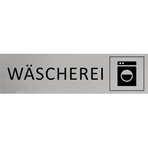 CombiCraft Aluminium Deurbordje ""Wäscherei "" 165x45mm met tape