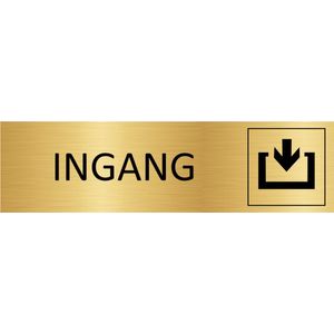 CombiCraft deurbordje Ingang met pictogram in goud met tape - 165 x 45 mm