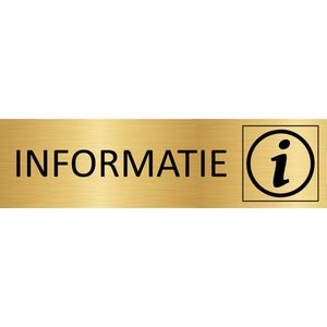 CombiCraft deurbordje Informatie in goud met tape - 165 x 45 mm
