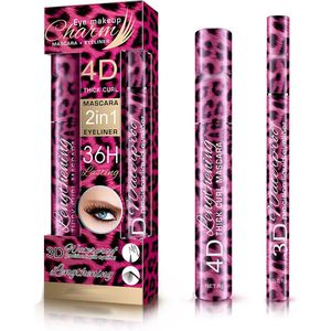 DW4Trading Mascara 4d + Eyeliner 3d Waterproof - Zwart