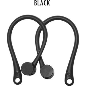 DW4Trading Airpod oorhaakjes - anti lost earhook - set van 2 stuks - siliconen zwart