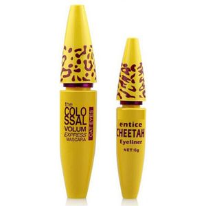 DW4Trading Mascara 4d + Eyeliner 3D - Waterproof - Zwart - Set van 2 Stuks