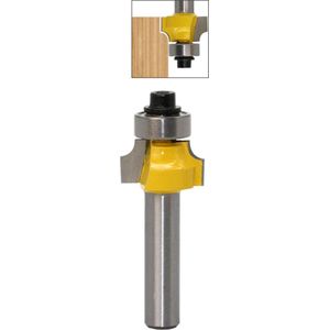 DW4Trading Hout Afrondfrees Radius 3 mm met Lager - Schacht 8 mm
