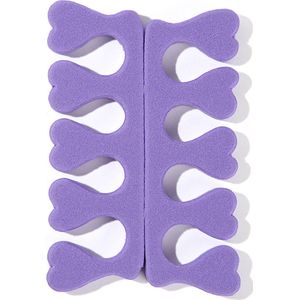 DW4Trading Foam Vinger & Teenspreiders - Paars - 2 Stuks