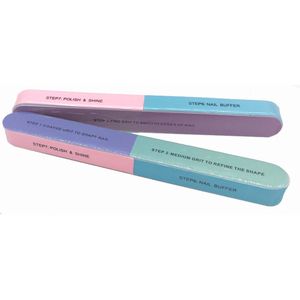 DW4Trading 6-voudige Nagelvijl - Manicure Blok - Multicolor - 2 Stuks