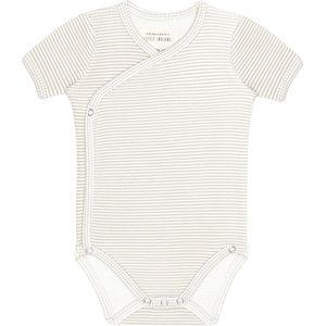 Romper Korte Mouw - Small Grey Stripe 3-6 mnd