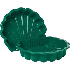 Zandbak schelp groen 2-delig88 x 77cm x 36 cm SwingKing Zandbak / waterbak met deksel