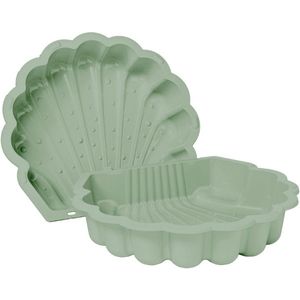Zandbak schelp pastel licht groen 2-delig88 x 77cm x 36 cm SwingKing Zandbak / waterbak met deksel