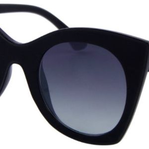 Hidzo Volwassen Cat-eye Zonnebril Zwart - UV 400 - Zwarte Glazen