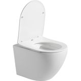 Hangend toilet Pietro randloos inclusief softclose zitting glans wit 49x37x37cm