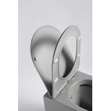 Hangend toilet Pietro randloos inclusief softclose zitting mat grijs 49x37x37cm
