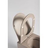 Hangend toilet Pietro randloos inclusief softclose zitting mat beige 49x37x37cm