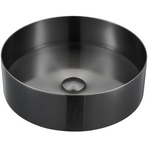 Waskom Felipo 40x40x12cm Gun metal inclusief afvoerplug