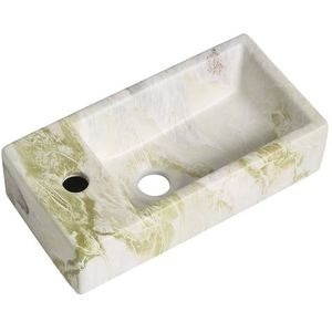 Fontein Mia 40.5x20x10.5cm marmerlook wit groen links